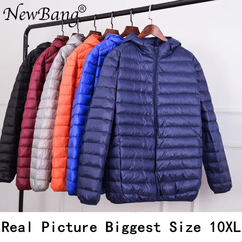 Men'S down Jacket Ultra Light down Jacket Men Windbreaker Feather Parka Man Winter Large Size Outwear