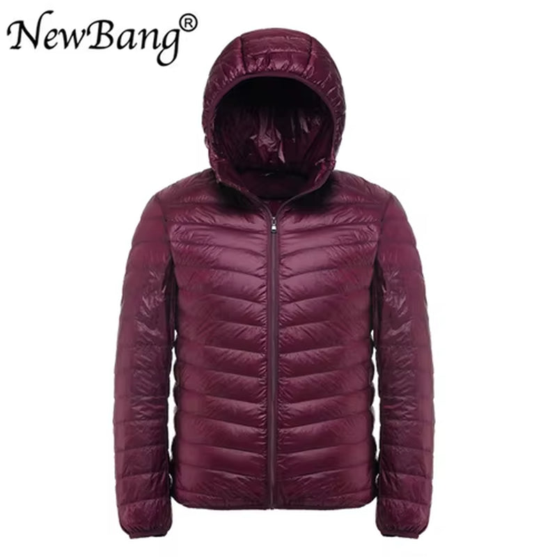 Men'S down Jacket Ultra Light down Jacket Men Windbreaker Feather Parka Man Winter Large Size Outwear