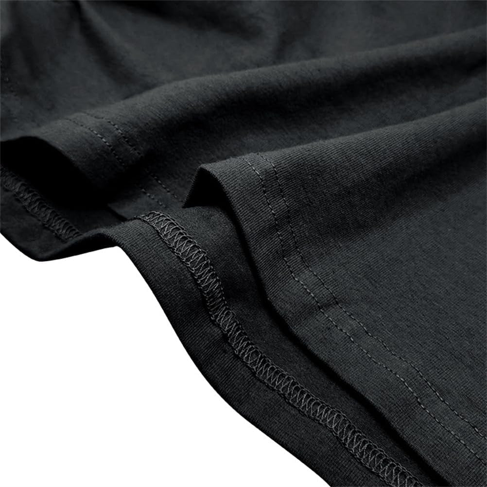 T-Shirt Manches Longues Pour Homme À Capuche Coupe Ajustée Basique Tee Shirt Retro Couleur Unie Sweat Tops Décontractée Baselayer Col Rond Chemise Blouse Automne Hiver